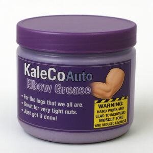 A purple tub containing elbow greaase