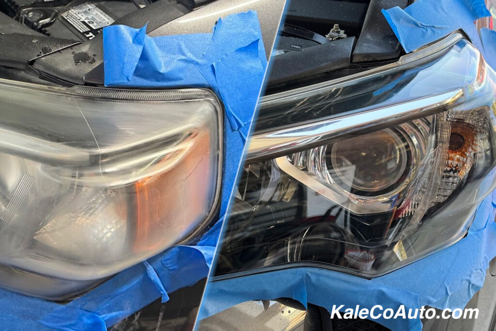 headlight restoration progress