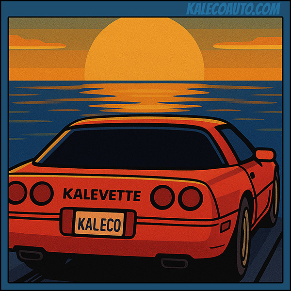 corvette sunset